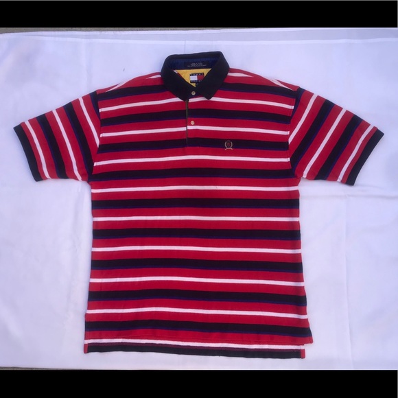 VTG TOMMY HILFIGER Multicolor Stripe Shirt Sz XL - Picture 1 of 5